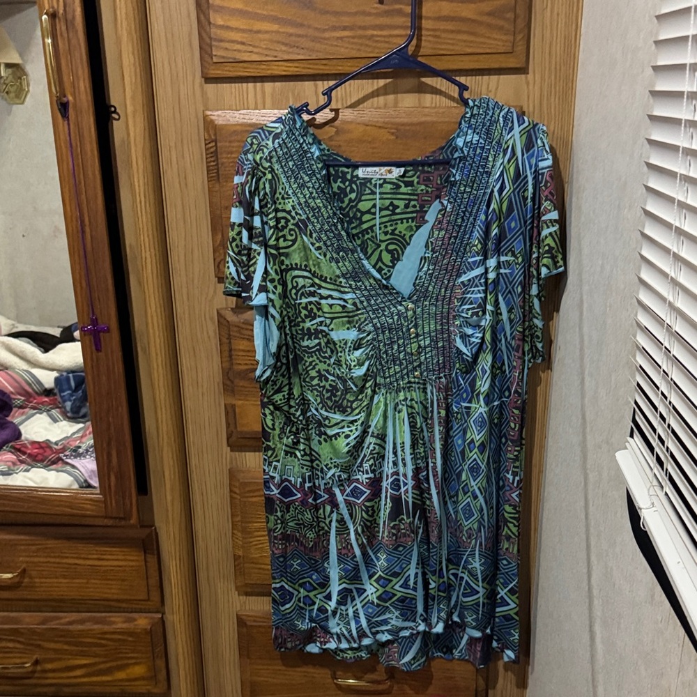 Unity World Wear Multicolor Patterned Blouse